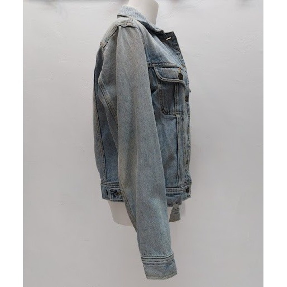 Wilfred Free Denim Jacket Women's Small Light Blue Cotton Button Up‎ Casual Norm - Picture 2 of 9